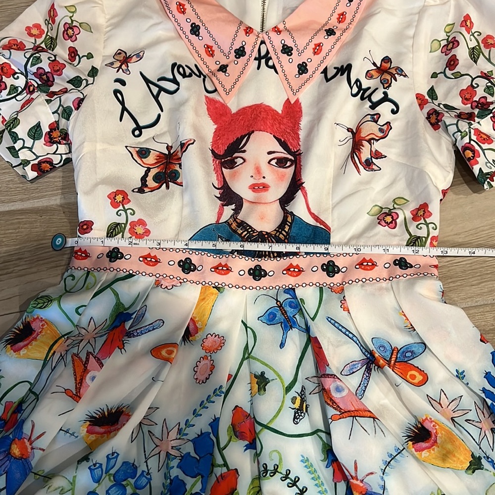 Dress size Small floral puff sleeves very pretty - Picture 15 of 17